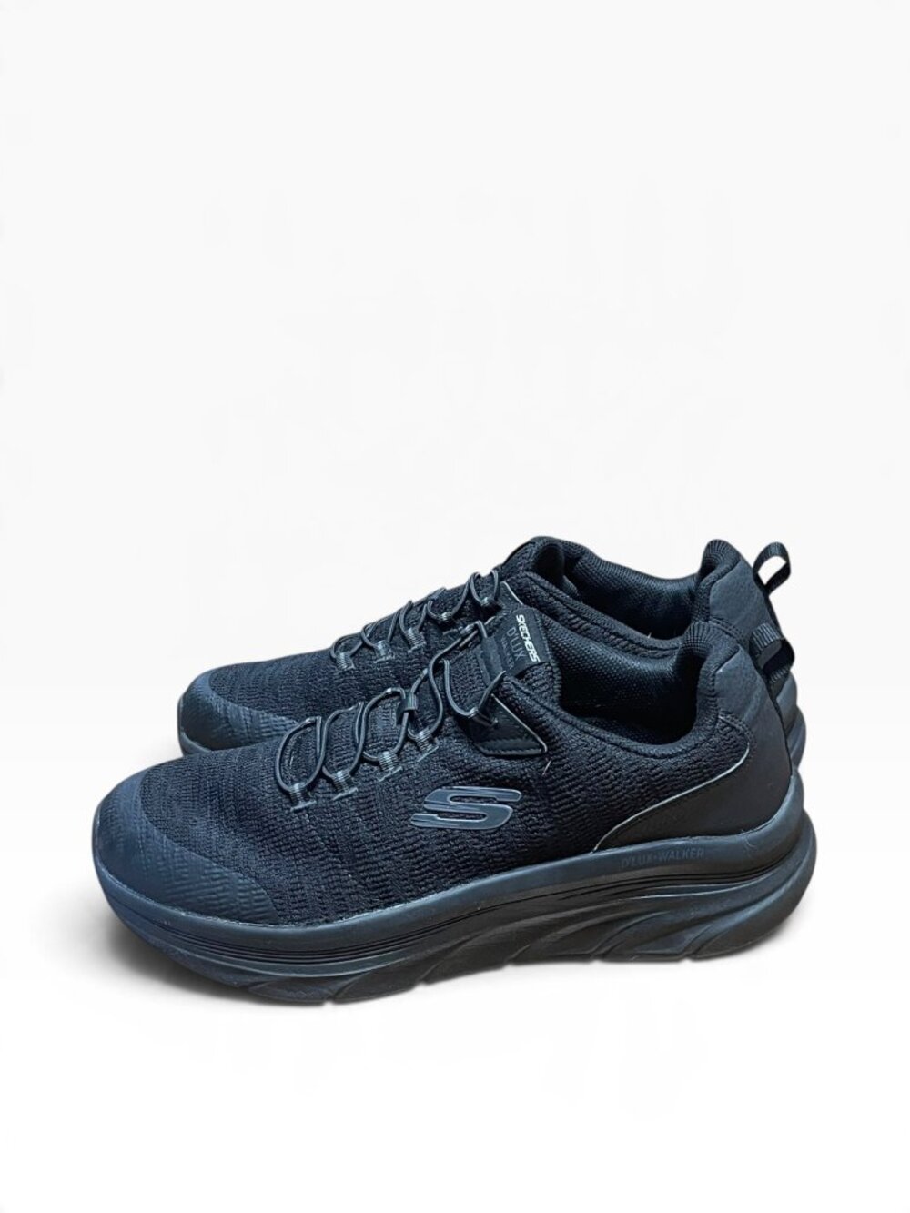 Skechers DLux Walker Mens Black Athletic Walking Shoes Size 13 Wide Fit BBK